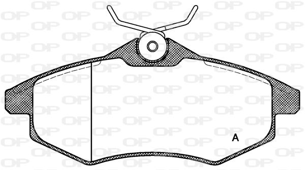 OPEN PARTS Piduriklotsi komplekt,ketaspidur BPA0881.00